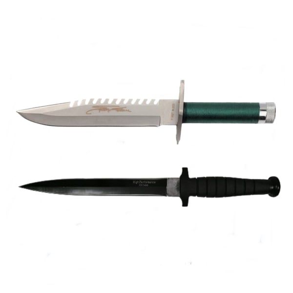 Set doua Cutite de vanatoare , Tactical Knife, otel inoxidabil, 35 cm