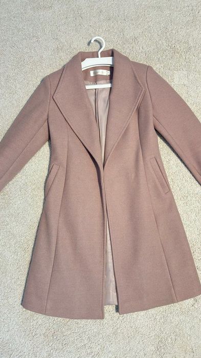 Palton lana, roz, marimea S-M