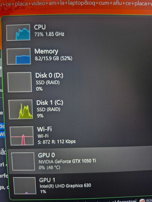 Laptop ASUS TUF Gaming FX504  i7  GTX 1050 Ti  16GB RAM SSD 256GB