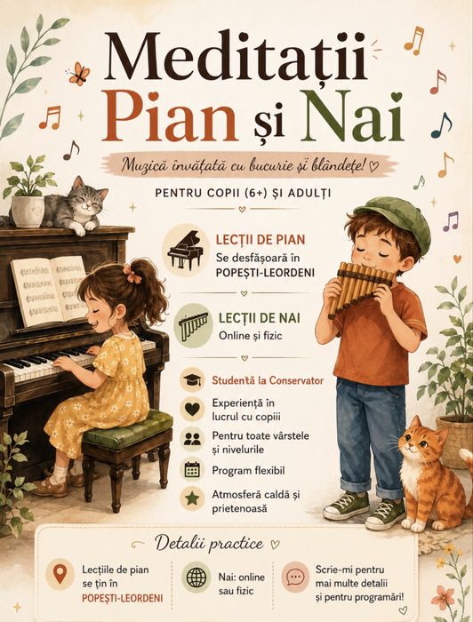 Meditatii pian si nai | Copii si adulti | Studenta la Conservator