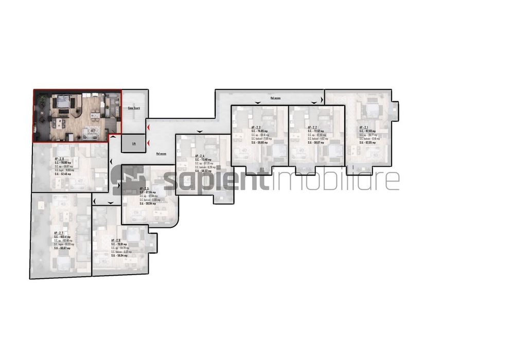 Apartament nou, modern cu 2 camere - Ultracentral -  Cuza Voda