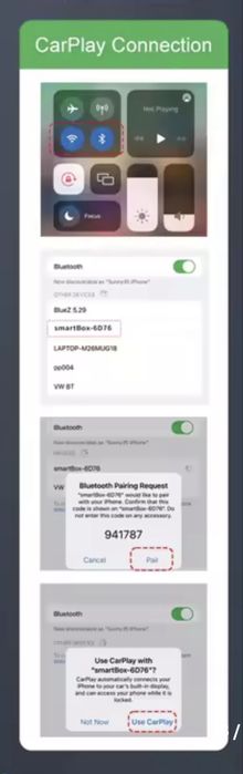 iPhone Carplay Wireless Adaptor fara fir pentru masina Mini Receiver auto Apple Waze Google Maps