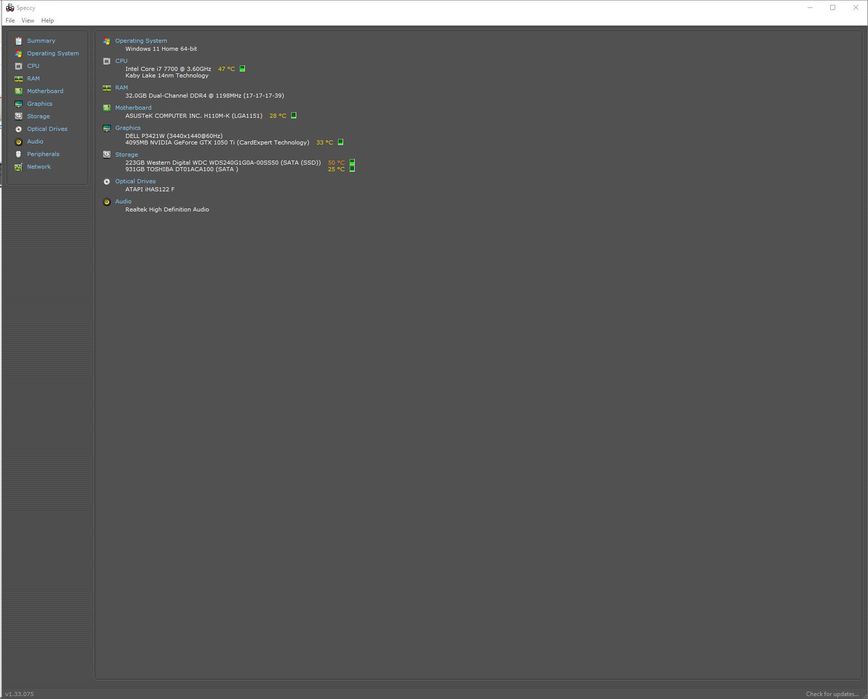 Desktop PC Developer V4 – i7-7700, 32GB RAM, GTX 1050 Ti, SSD+HDD