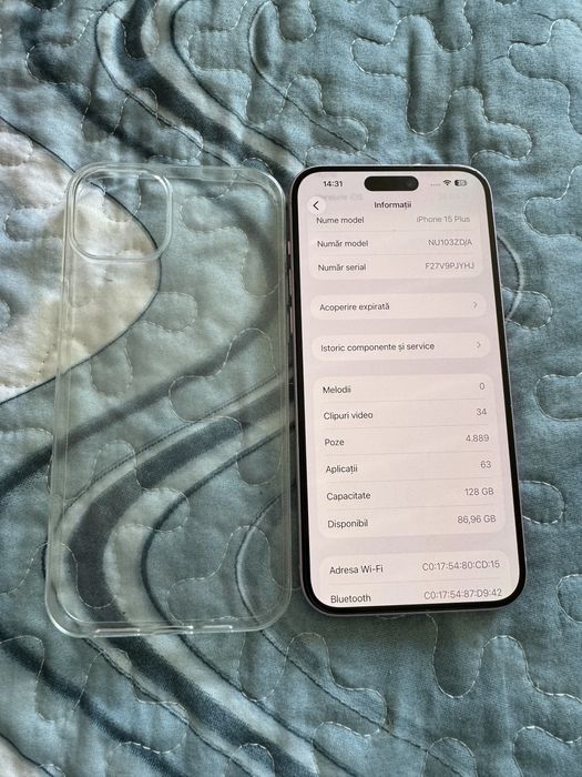 iPhone 15 plus ca nou pink/94% baterie