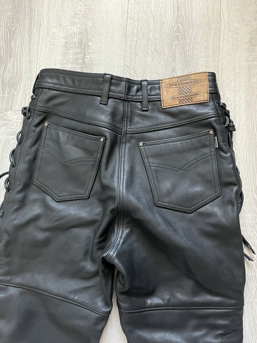 Pantaloni moto dama - piele naturala