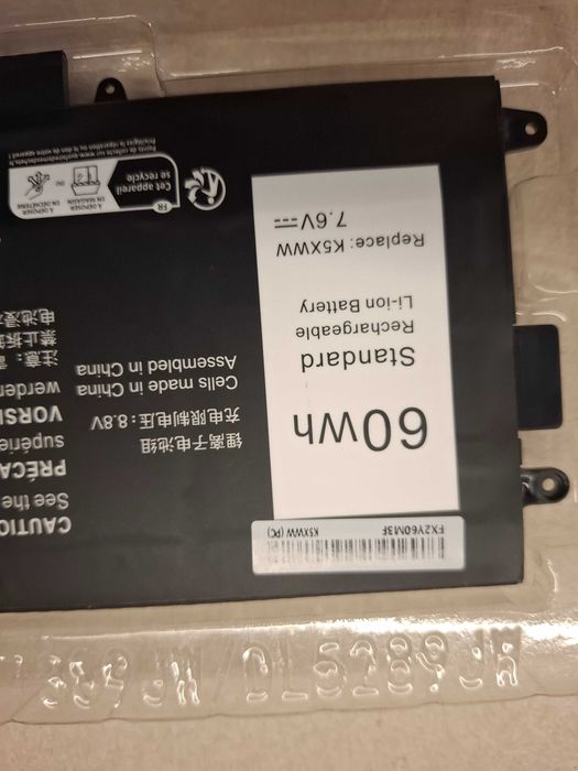 Нова батерия K5XWW 7.6V 60wh за Лаптоp DELL Latitude 5289 E5289 7390 7389 2-in-1 Series