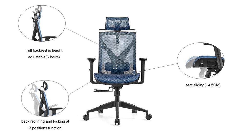 Ергономичен стол Vancouver черен