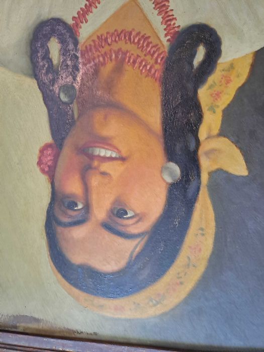 tablou vechi romanesc reproducere tiganca de theodor aman 70/58 cm