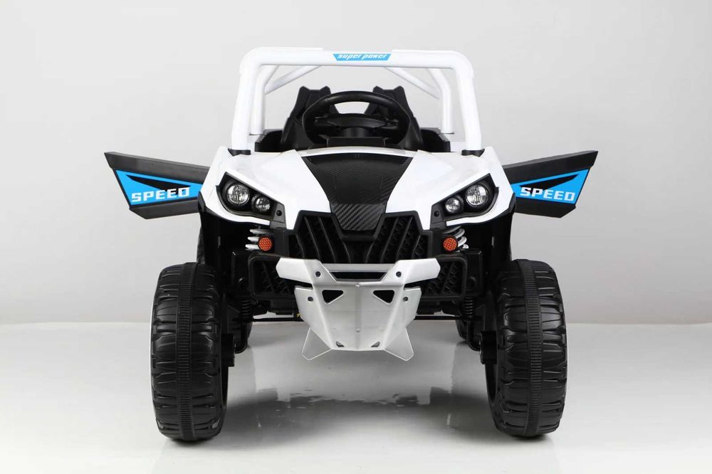 UTV electric pentru copii, RSR, 4x4, 120W, 12V 7Ah, alb-albastru