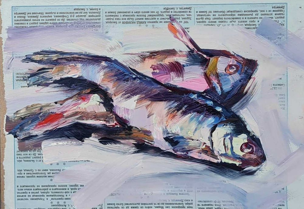 Малки авторски чаровни натюрморти масло върху платно