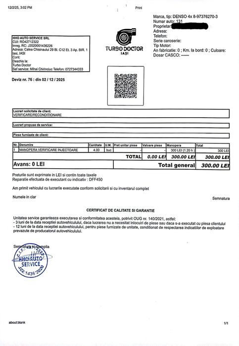 Injectoare set 4 buc.Opel Astra H ,1.7 diesel ,2010