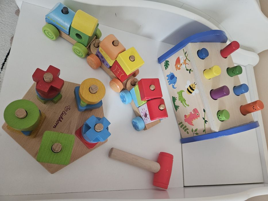 3бр Дървени играчки, сортери