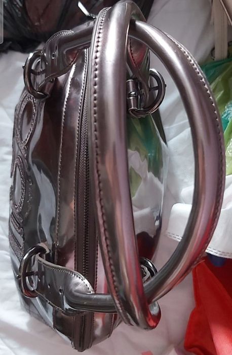 Geanta/ poseta gri argintiu - silver- Gai Mattiolo