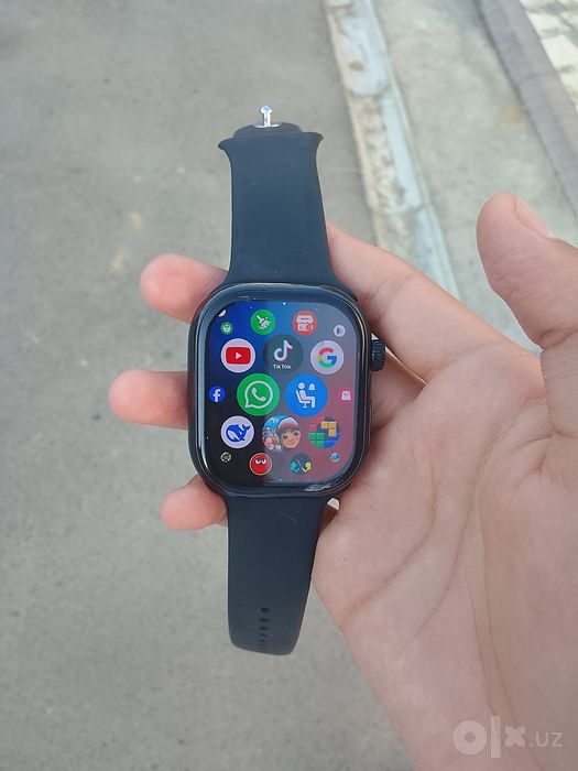 Sim kartali smart watch xolati ideal karobkasi yoqolgan 64 GB soat