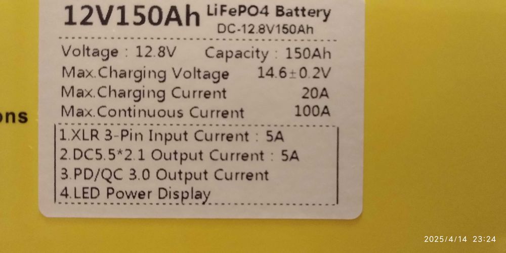 Acumulator/Baterie LiFePO4 EASUN 12V 100A/ LiFePO4 LIITOKALA 12V 150A
