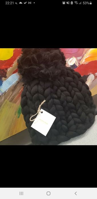 Шапка и шал от 100% мериносова вълна