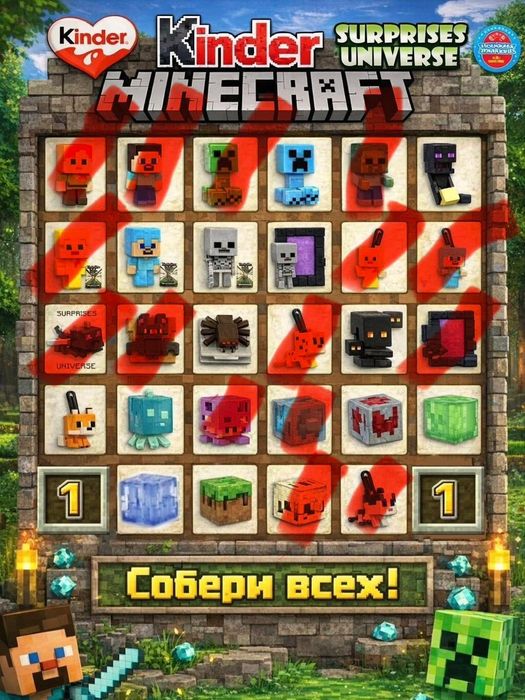 Продам киндер Minecraft.