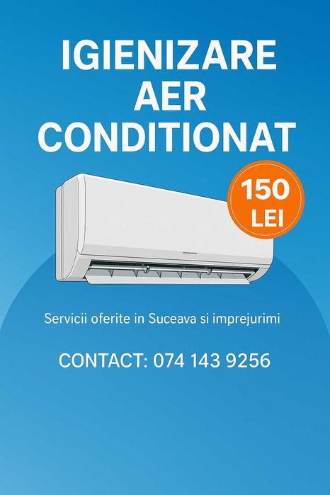 Servicii profesionale de igienizare aer condiționat – doar 150 lei