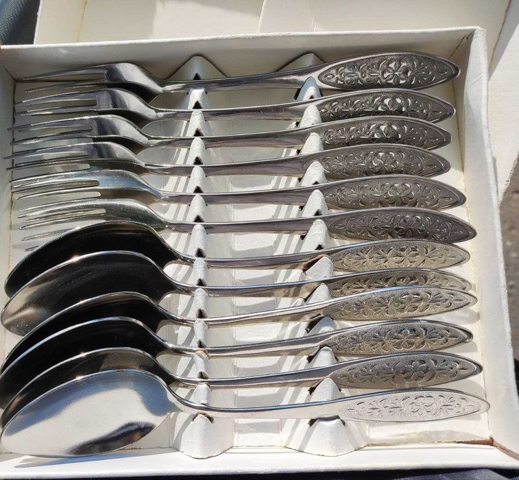 Подарочный столовый набор СССР новый нержавейка нерж