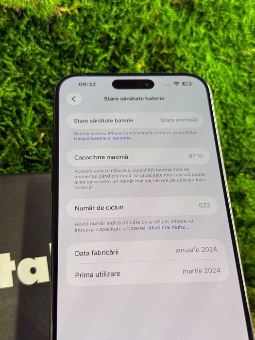 iPhone 15 Pro Max Black Titanium Negru 87% Baterie #7025