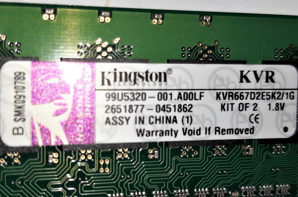 3 GB RAM DDR2/667 memorii PC Kingston originale 2x1GB + 2x0,5 GB