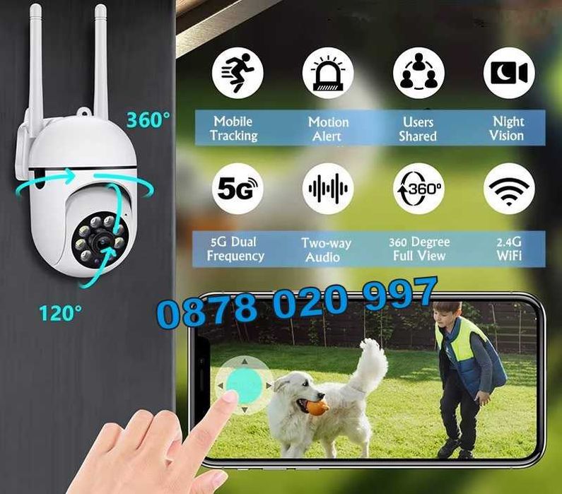 ICSEE БЕЗЖИЧНА ВЪРТЯЩА КАМЕРА Wifi IP камера за видеонаблюдение R5