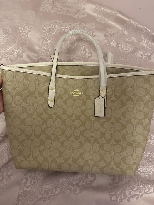 Сумка шоппер Coach бежевый