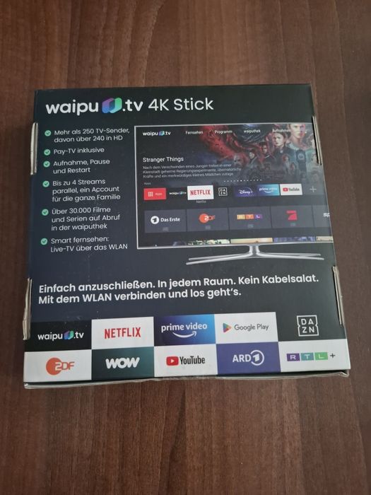 Stick 4K waipu.tv telecomandă cu acces rapid•HDMI•Wi-Fi