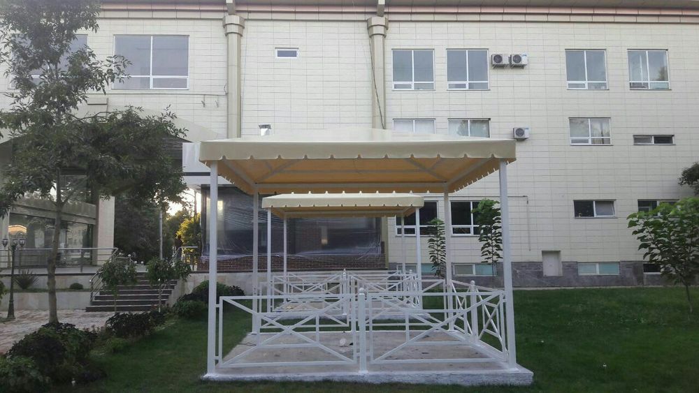 Тент, баннер бассейн установка