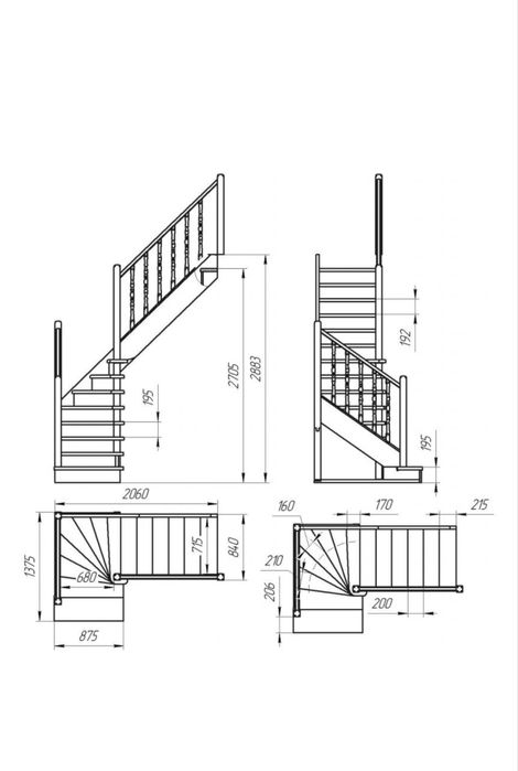 Лестница деревянная
