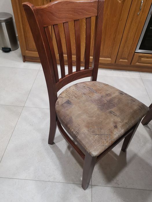 Мааса от масив със 6 стола от масив