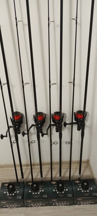 SET 4 Lansete FLX8 CARP 3.60 3.5Lbs + 4 Mulinete AVIATOR DP70