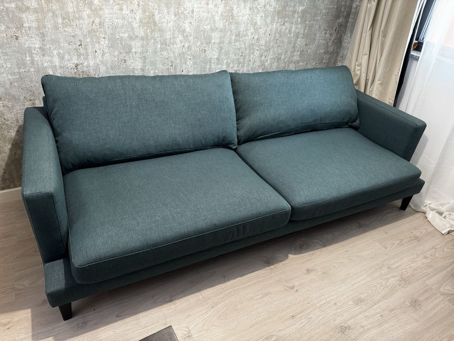 Canapea verde petrol 230x100 cm, stare foarte bună