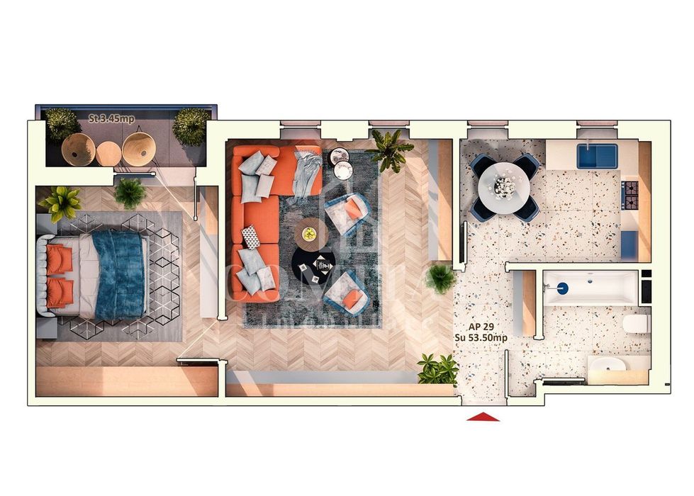 Apartament 2 camere Dorobanților Cluj imobil nou cu CF