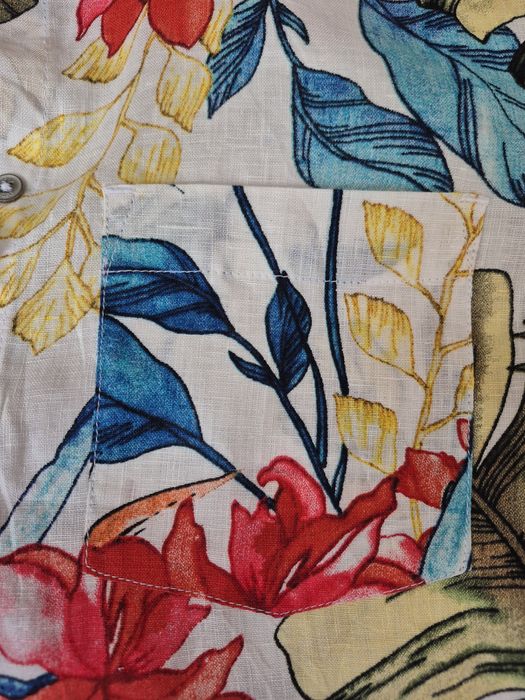 Ленена риза с тропически принт CECIL | 100% Лен | Размер S