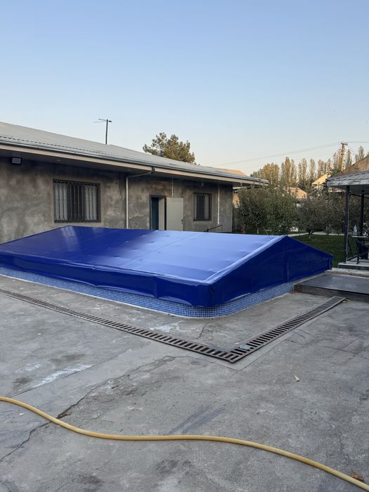 Установка тент для бассейна закрываем бассейн