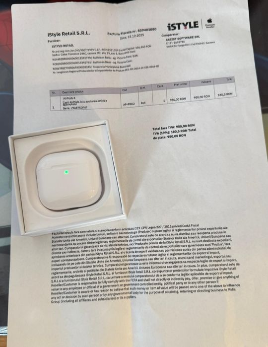 Airpods 4 cu Anc 2024