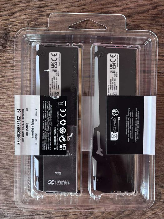 RAM памет Kingston Fury Beast RGB DDR5 64GB Kit 2x32GB 6000MT/s CL36