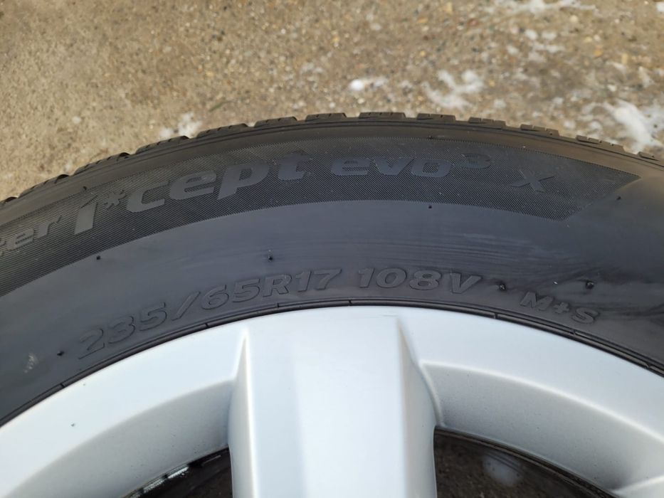 Set 4 roti iarna VW Touareg 7P 5x130 anvelope iarna Hankook 235 65 17