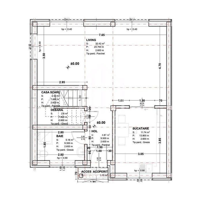 Duplex la rosu cu 4 camere, 117mp utili,  230mp teren, Selimbar