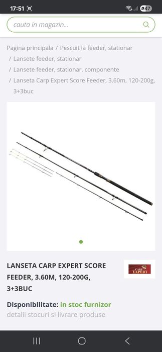 Lanseta feeder + mulineta