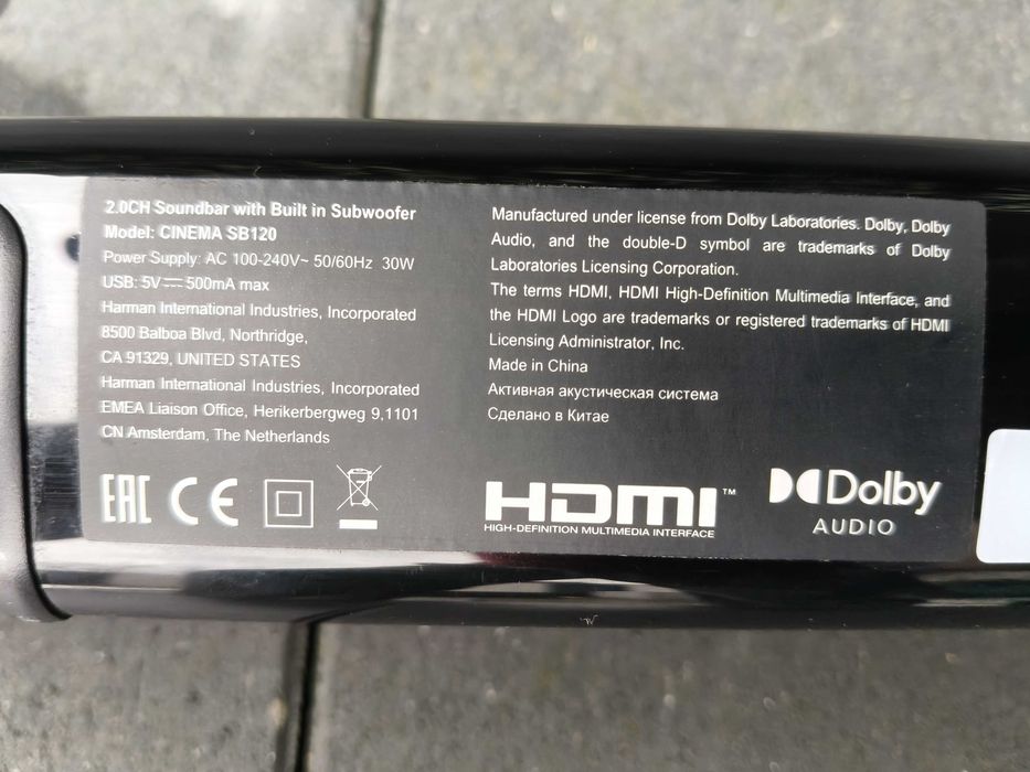 JBL soundbar cu telecomanda