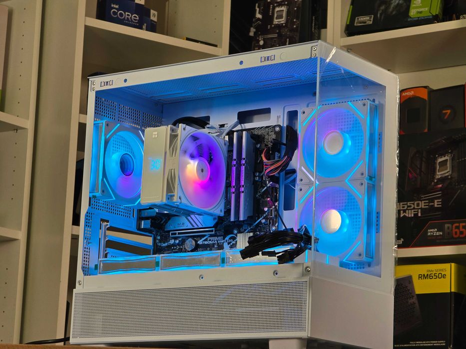 Pc Gaming i5 12400 b760 WIFI 16GB DDR4 3200 SSD 256GB Sursa 1500w 5060 5070 4070 5070 3090 9070xt