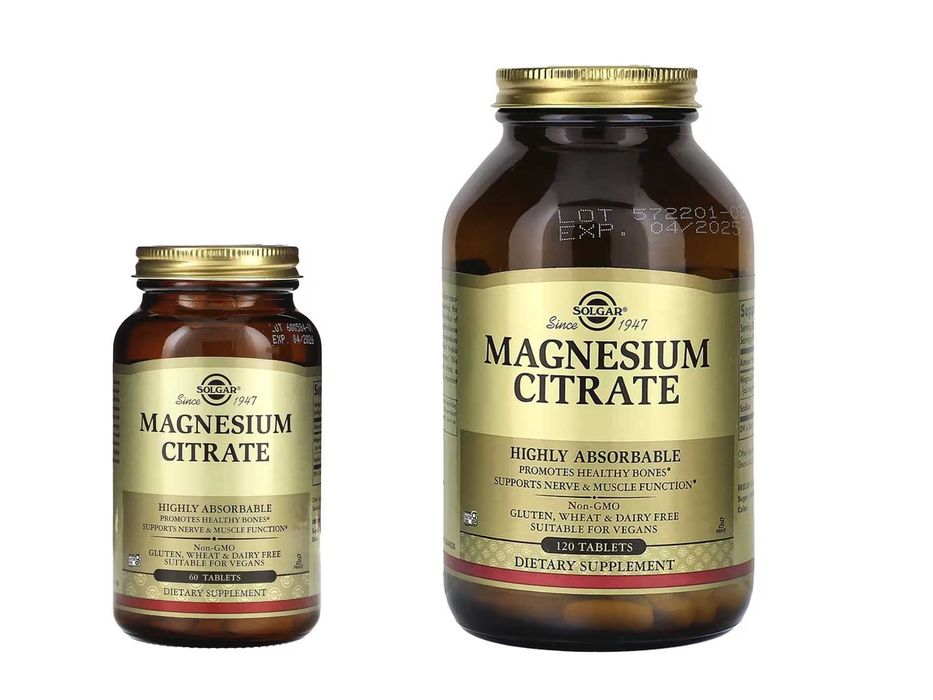 Solgar Magnesium Citrate Цитрат магния магний magnit 60 и 120 таблеток