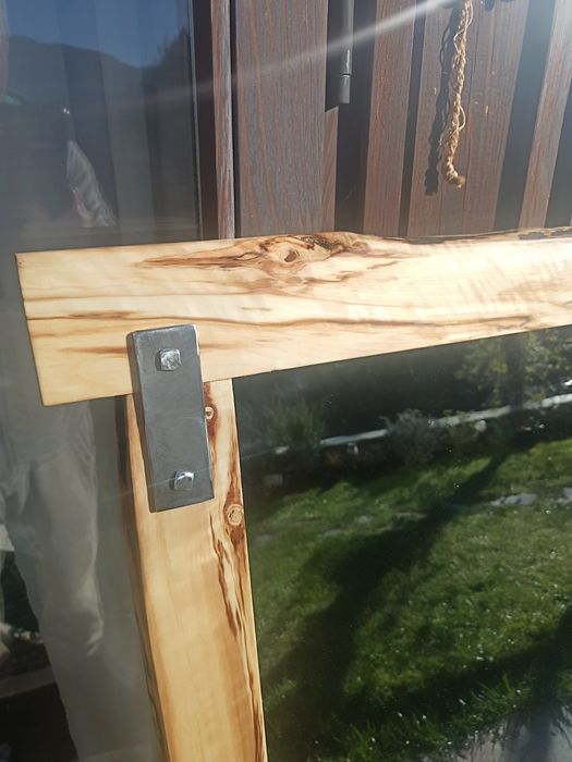 Дървено огледало бреза масив