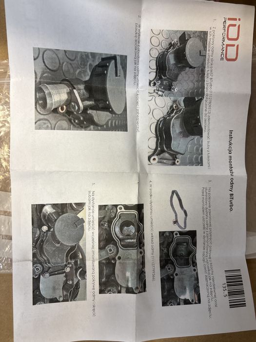 Адаптер картерна вентилация BMW БМВ м57 M57 35d Biturbo PCV IOD135