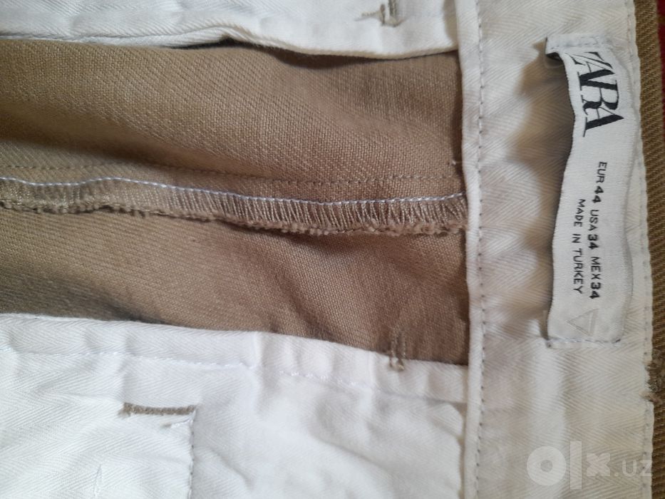 Мужские джинсовые брюки от ZARA, горчичного цвета, премиум класса .