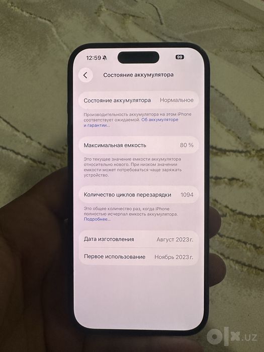 Iphone 15pro holati yahwi