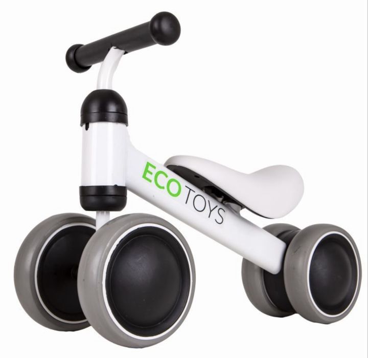 Детско колело за баланс бяло и черно