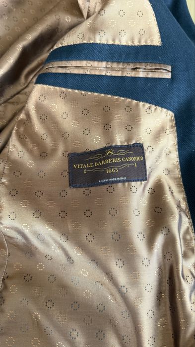 Vand costum de nunta, lana 100%, marimea 52, bleumarin
